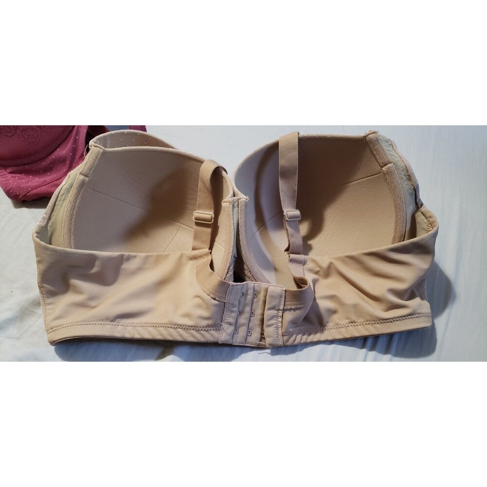 Soma Stunning Support Full Coverage 38DDD 2 Piece Lot Beige & Raspberry Bras - Picture 3 of 10